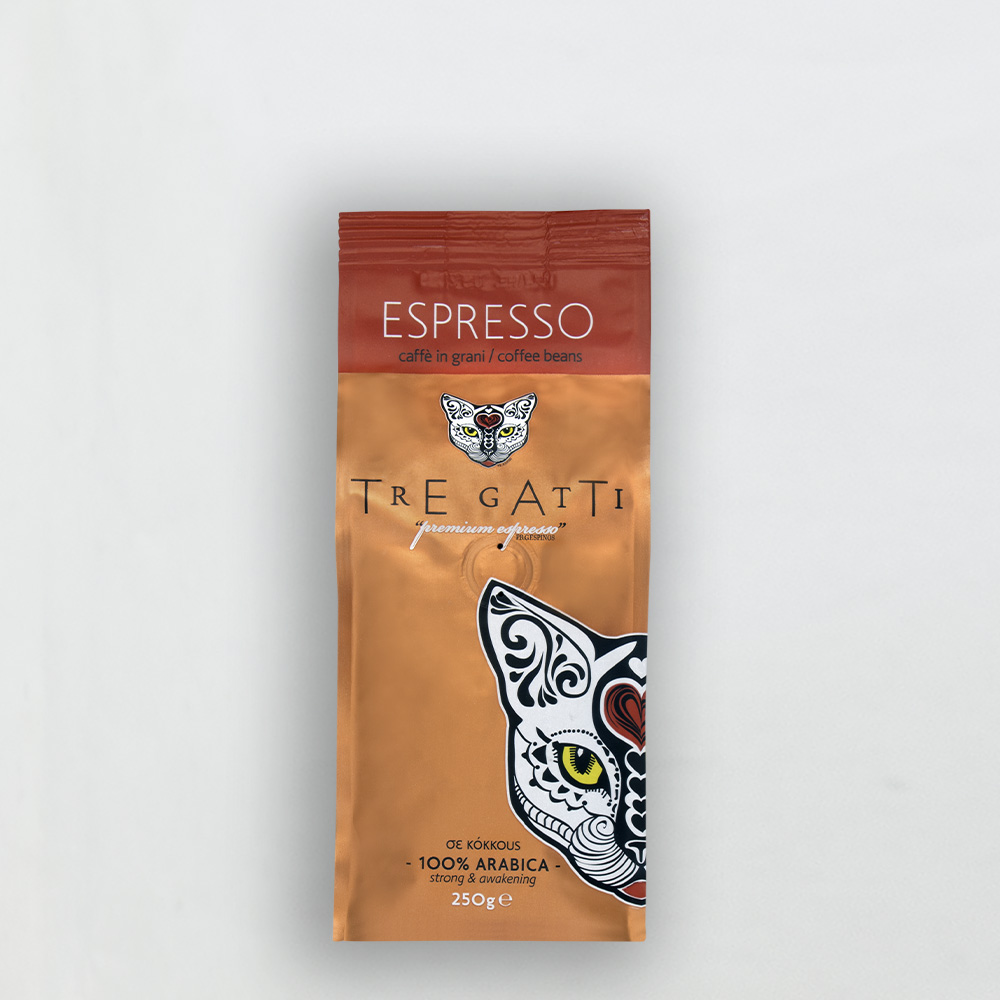 Tre Gatti espresso κόκκοι 250 γρ 2