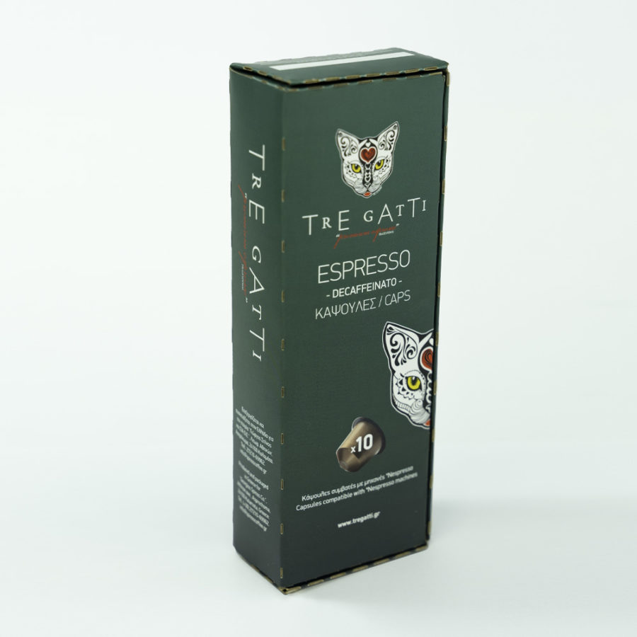 Tre Gatti κάψουλες decaf Nespresso